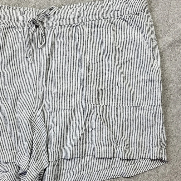 J Crew Striped Linen Pull On Shorts with Drawstring - Picture 3 of 12